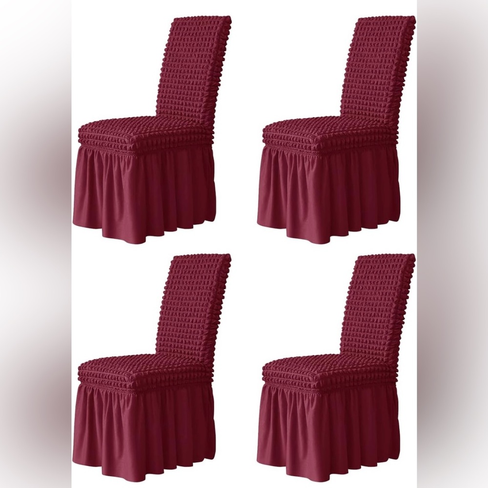 New 4pc Burgandy Chair Covers